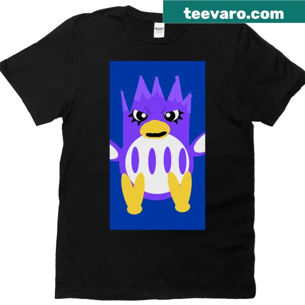 Oversized T-shirt with whimsical cartoon birds design