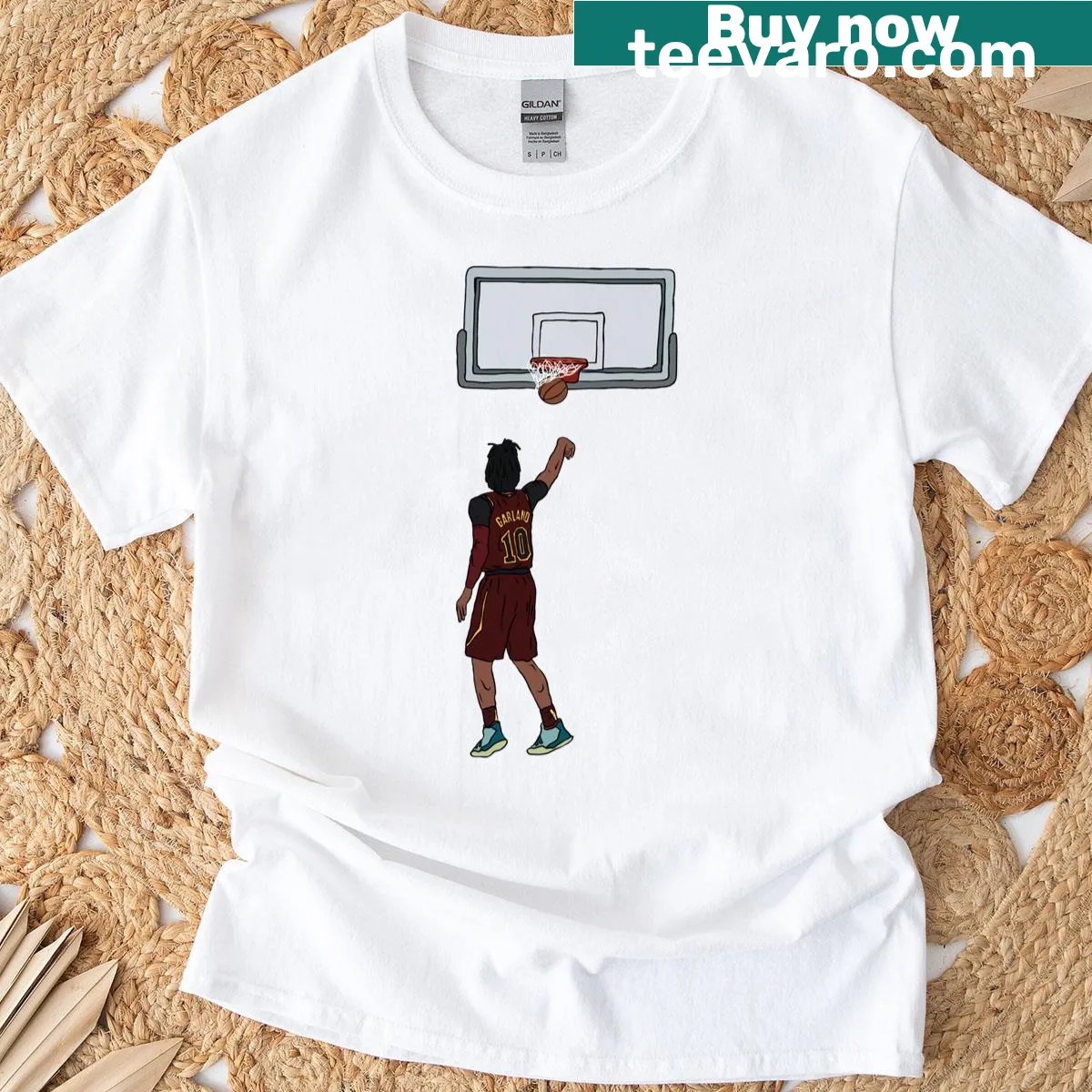 Darius Garland jumpshot t-shirt for basketball fans — on a men's t-shirt