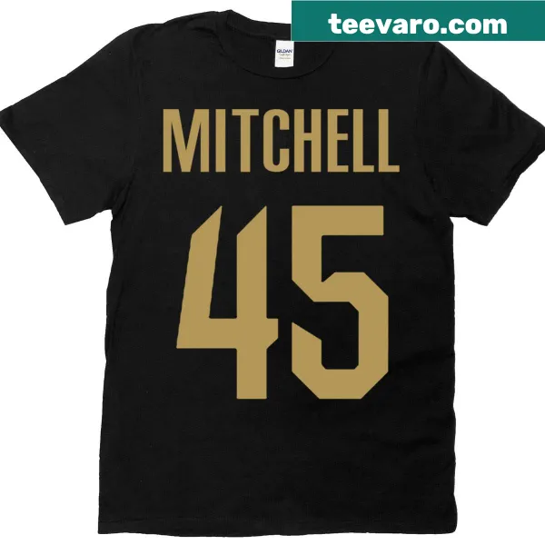 T-shirt featuring Donovan Mitchell's number 45 for the Cavaliers