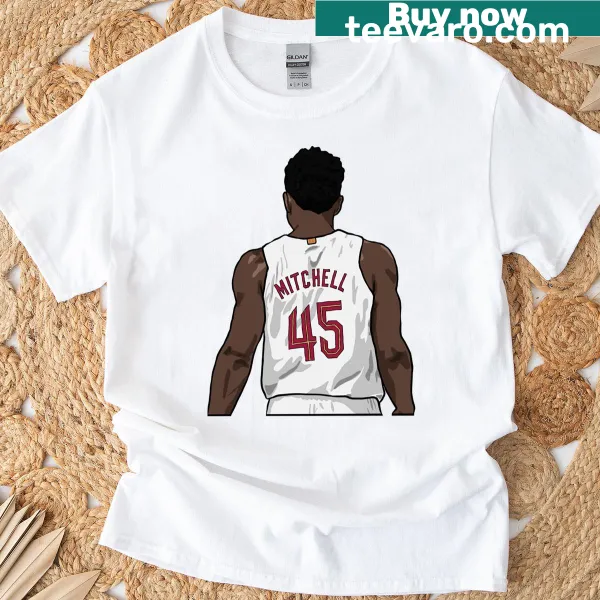 Donovan Mitchell graphic T-shirt highlighting his presence in basketball.