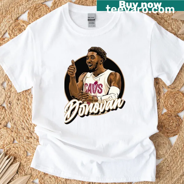 Donovan Mitchell graphic on a Cleveland Cavaliers T-shirt