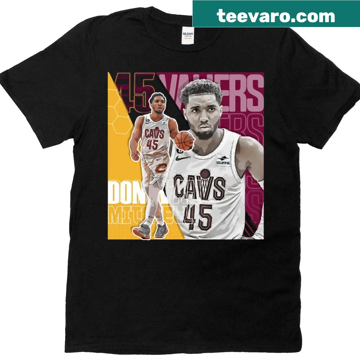 Donovan Mitchell basketball design T-shirt for Cavaliers fans — on a men's t-shirt