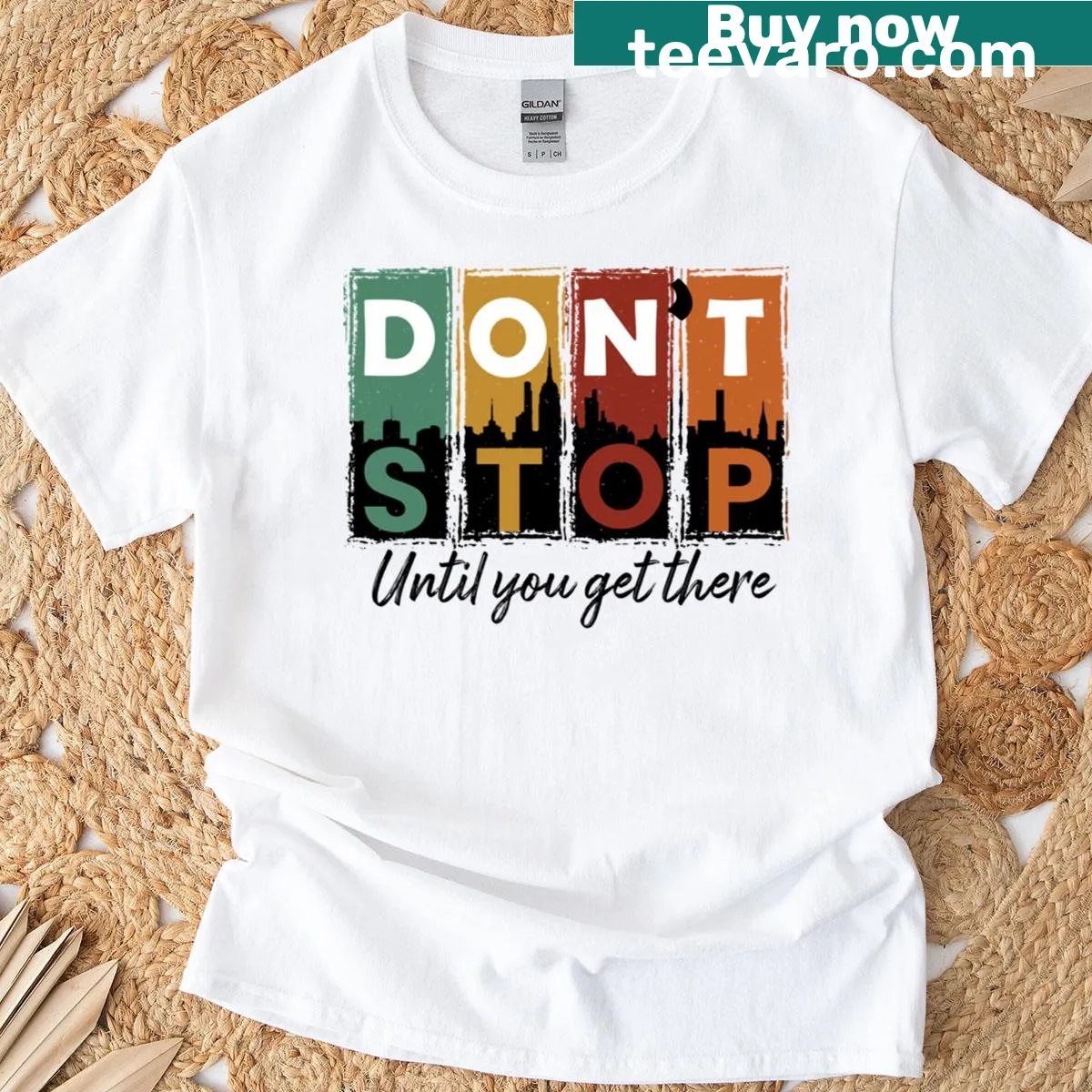 Inspirational text on a motivational T-shirt — on a men's t-shirt