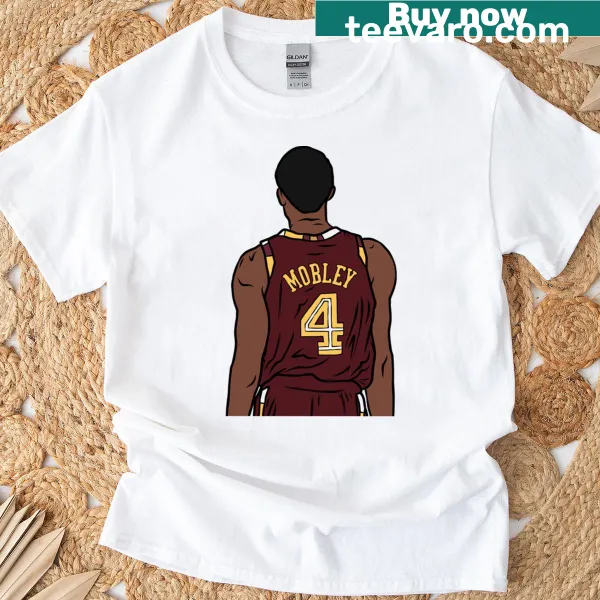 Evan Mobley T-shirt featuring player name in bold typography