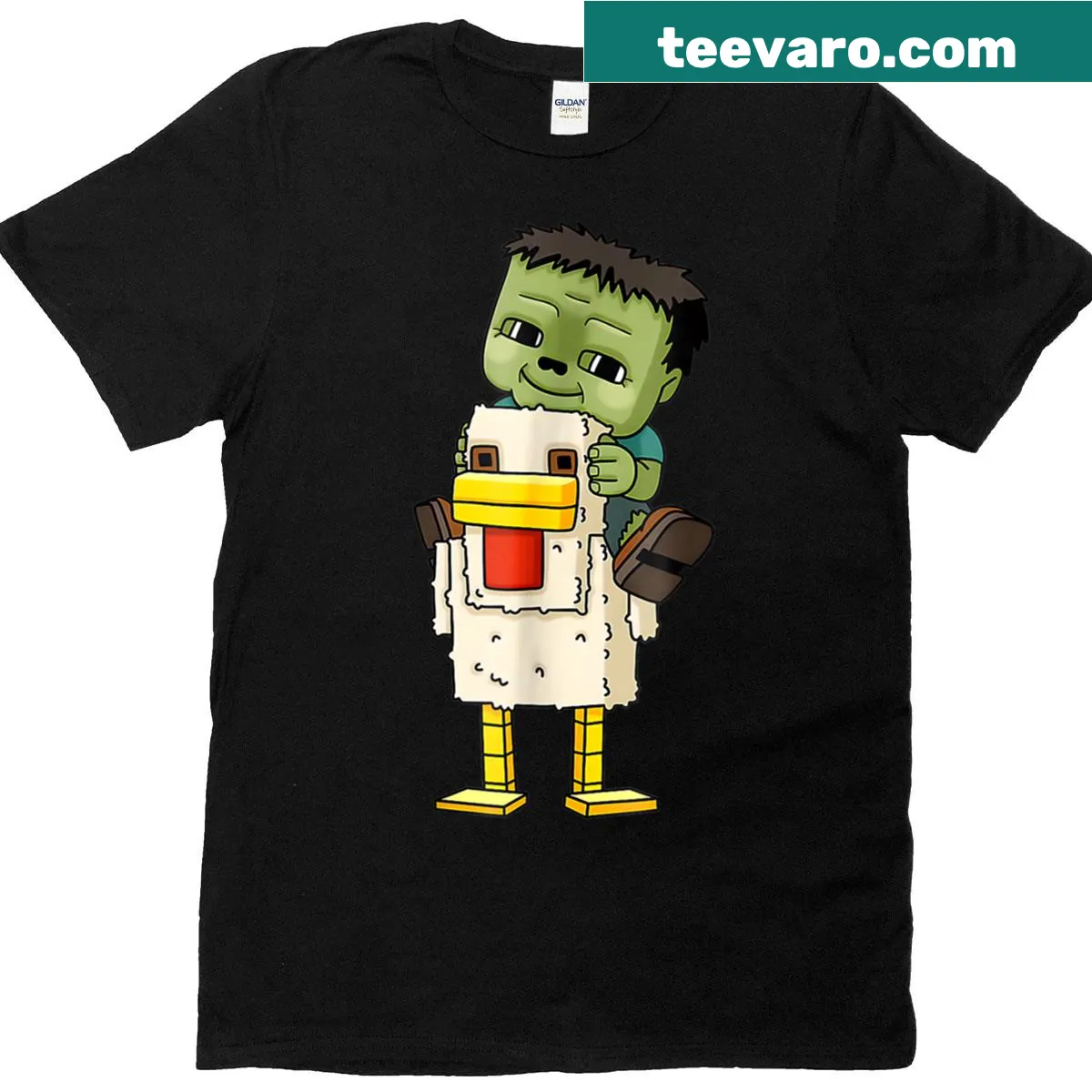 Funny Fighting Chicken video games t-shirt for kids — on a men's t-shirt