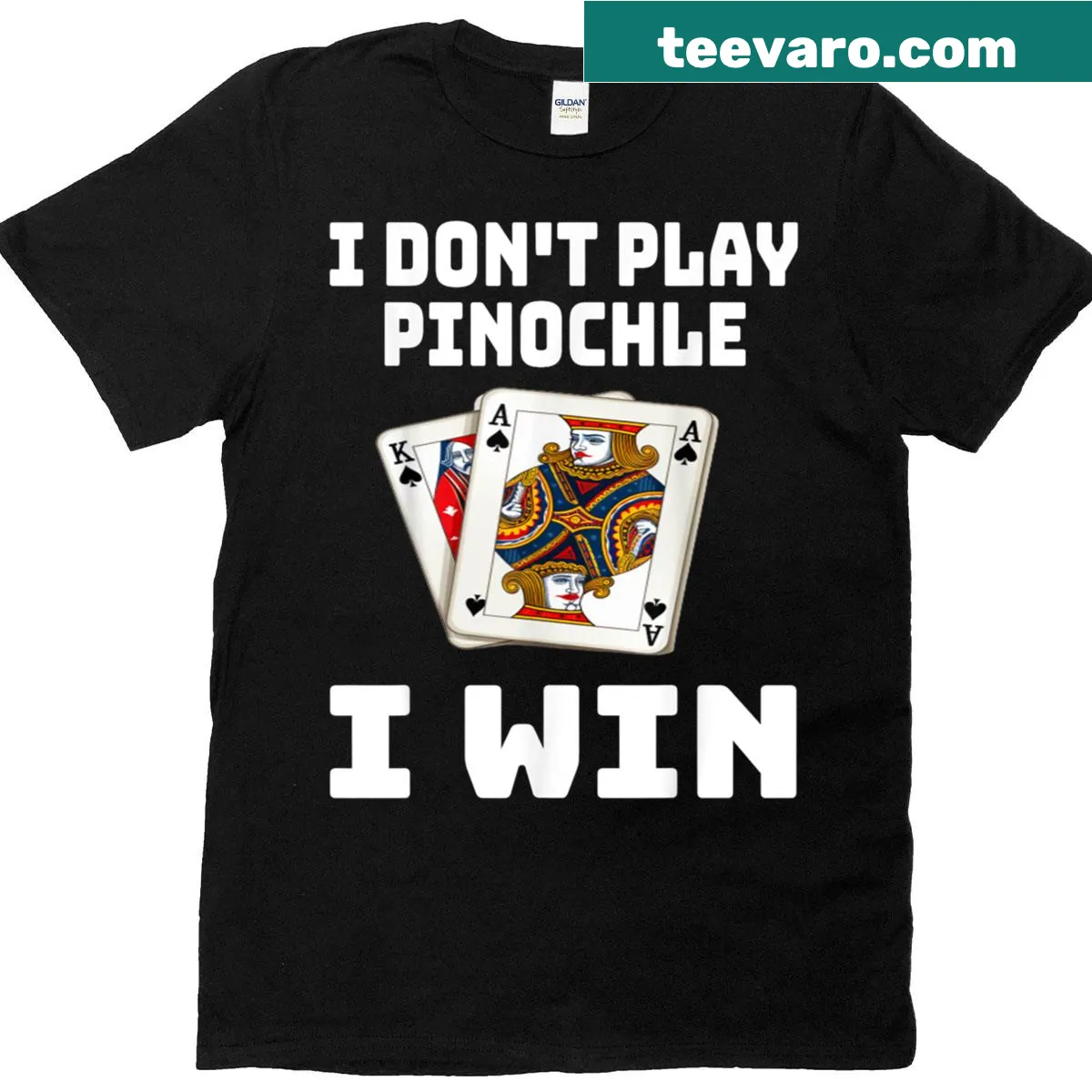 Sarcastic T-shirt for card game lovers with funny saying — on a men's t-shirt