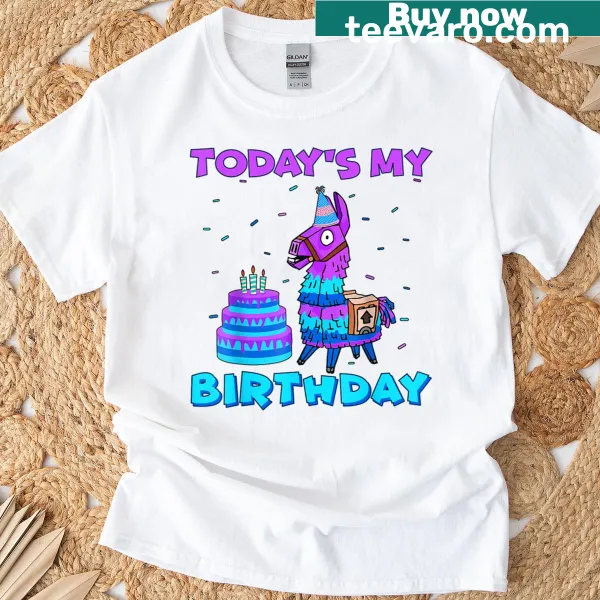 Birthday-themed T-shirt for kids with gaming graphics