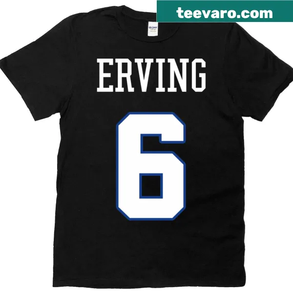 Graphic of Julius Erving in action on a T-shirt