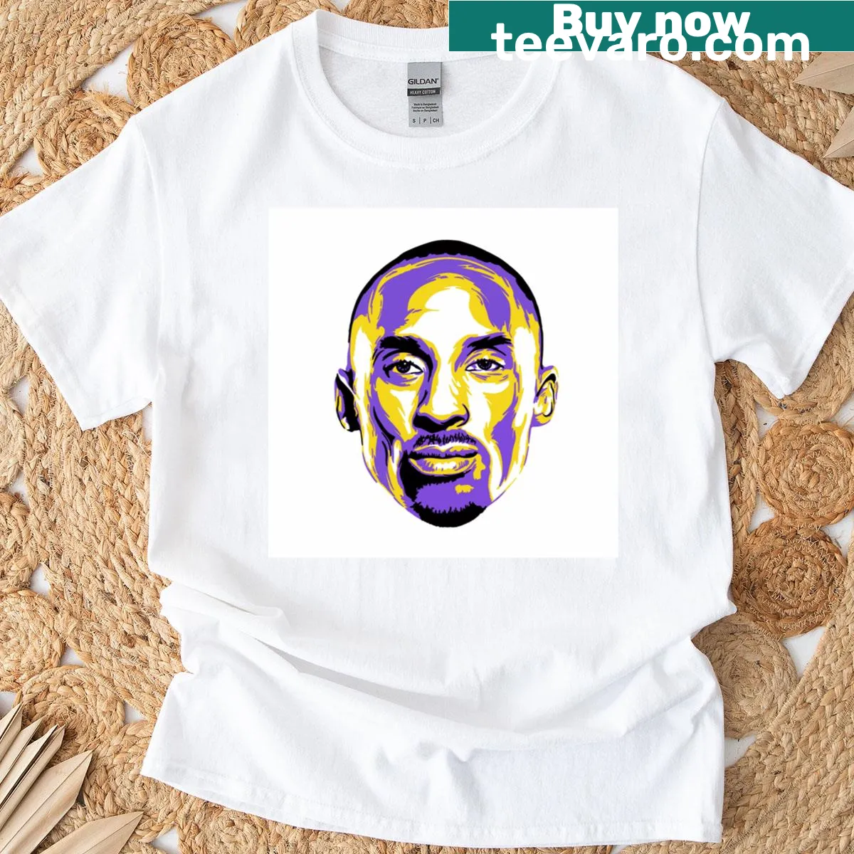 Minimalist Kobe Bryant tribute T-shirt design — on a men's t-shirt
