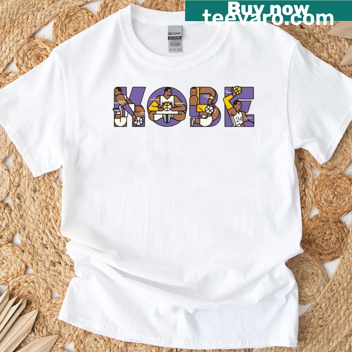 Kobe Forever text design T-shirt — on a men's t-shirt