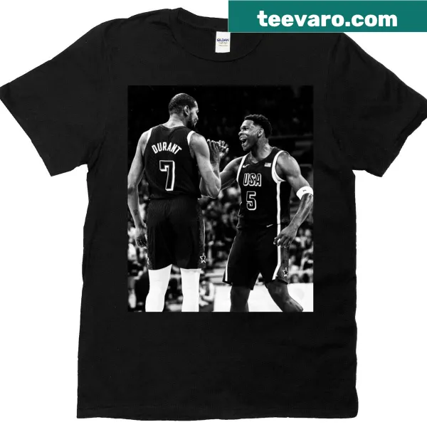 Bold typography Austin Reaves T-shirt in black and white design
