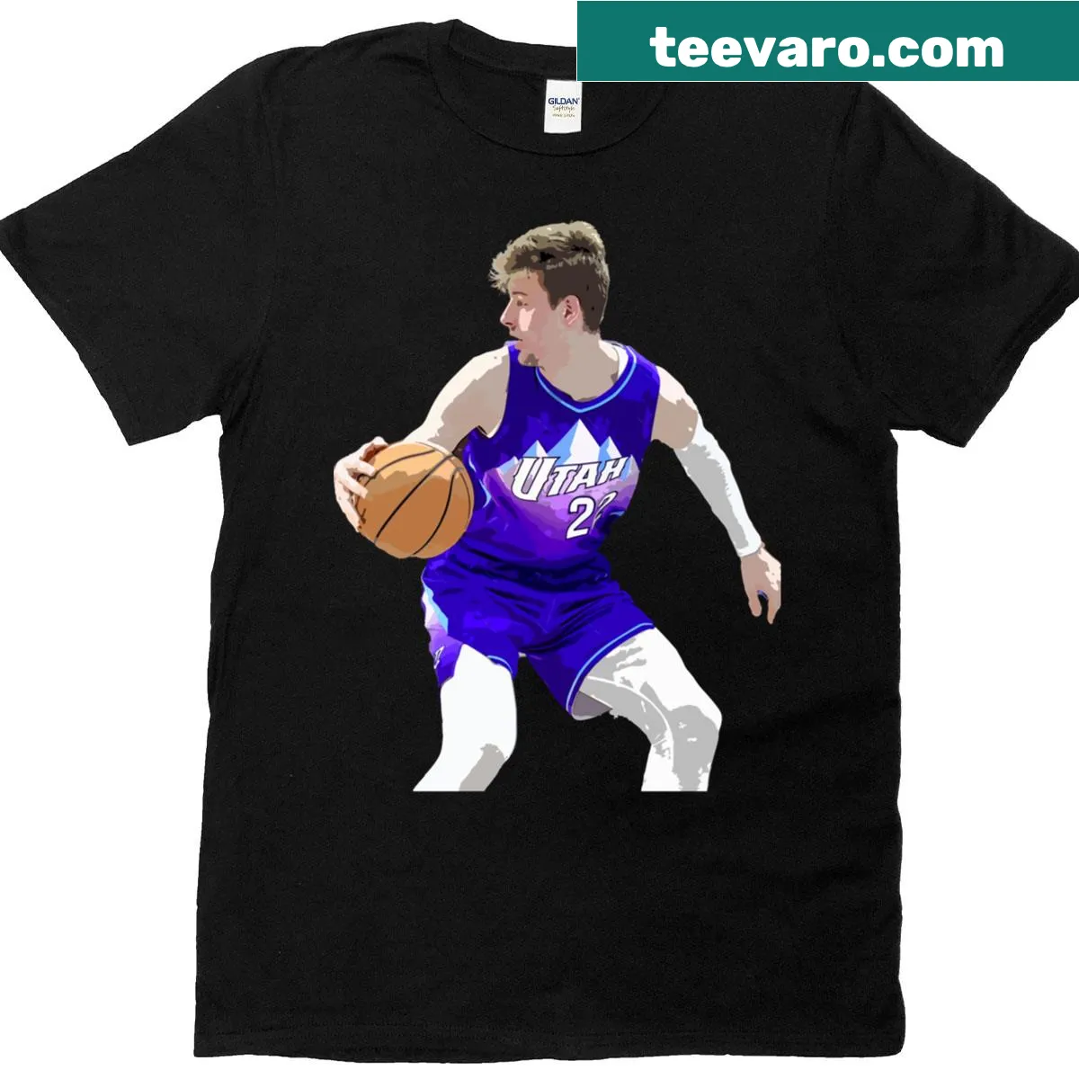 T-shirt featuring Kyle Filipowski graphic — on a men's t-shirt