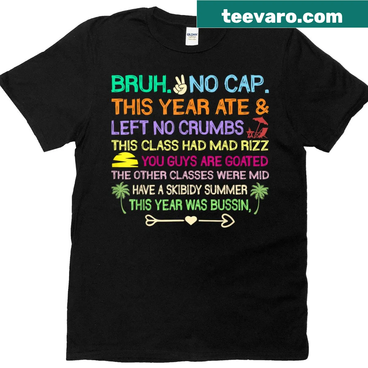 Funny T-shirt about summer break with slang design — on a men's t-shirt