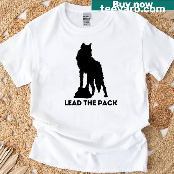 Minimalist wolf illustration on light gray T-shirt