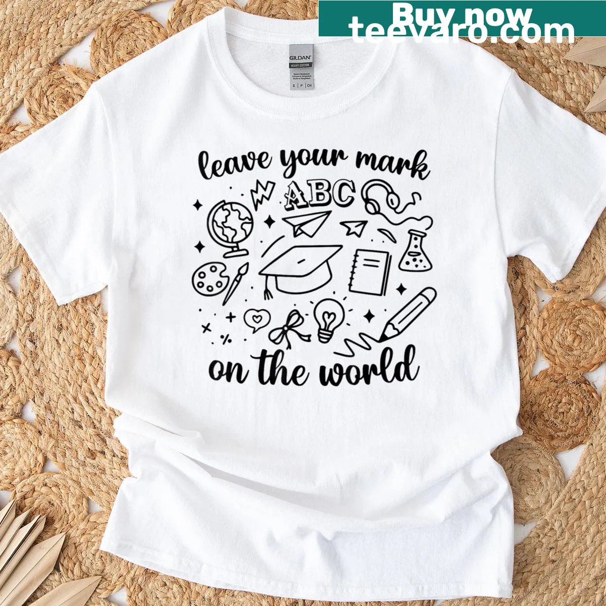 Inspirational typography design for last day of school t-shirt — on a men's t-shirt