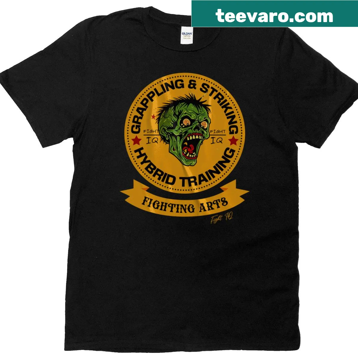 MMA Zombie T-shirt with humorous graphic — on a men's t-shirt