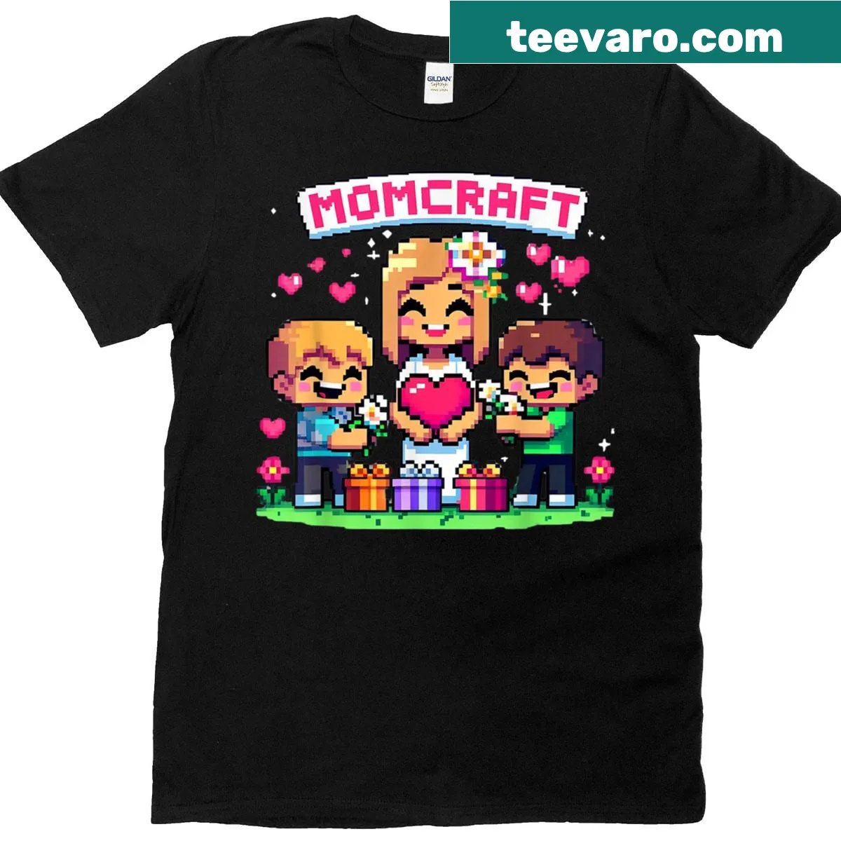 Funny Momcraft Gamer T-shirt for moms on Mother's Day — on a men's t-shirt
