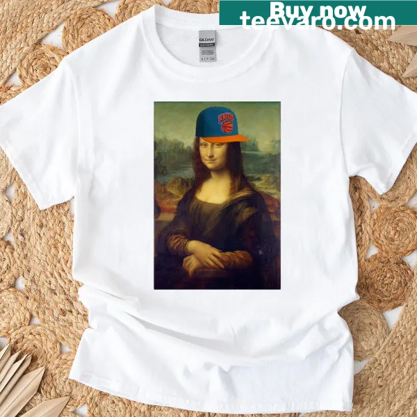 Mona Lisa design with Knicks elements on a t-shirt