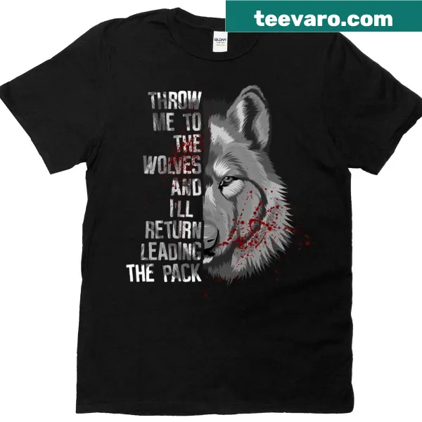 Motivational wolf graphic T-shirt with a pack illustration