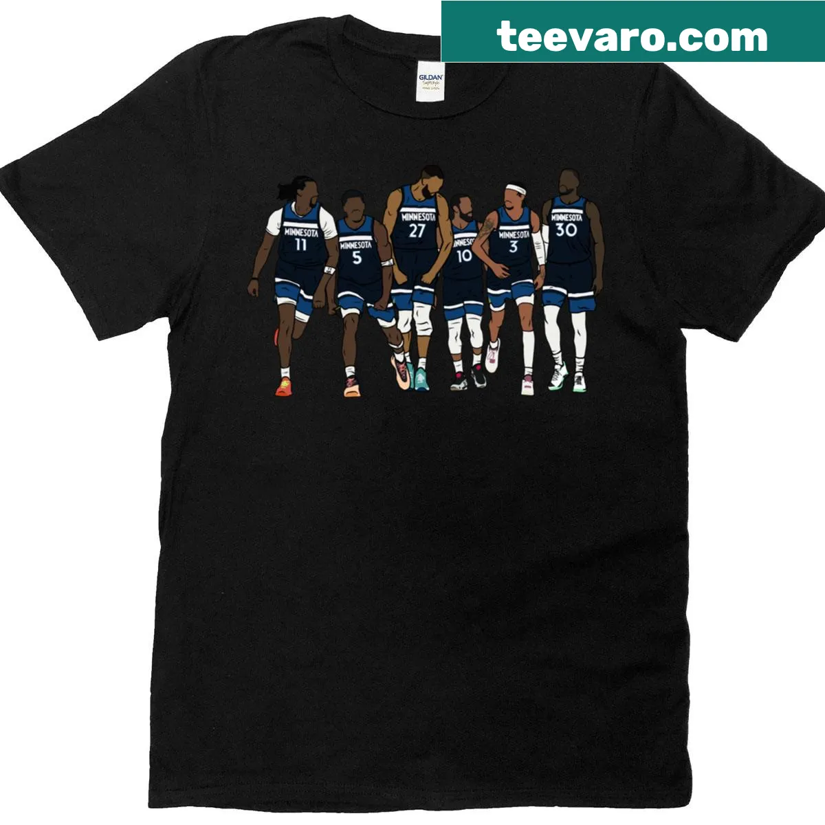 Oversized t-shirt featuring names of basketball players in bold font — on a men's t-shirt