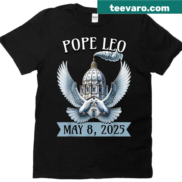 Elegant typography design honoring Pope Leo 2025.