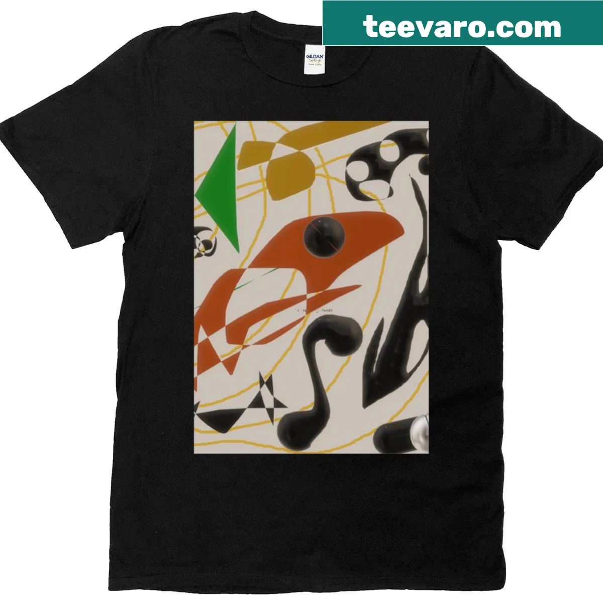 Vinyl records graphic on a music-themed t-shirt — on a men's t-shirt