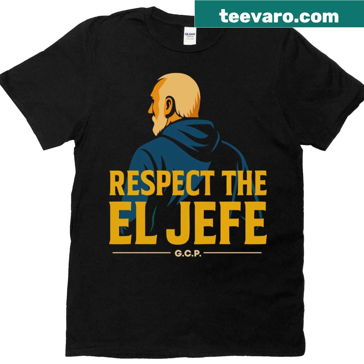 Silhouette design promoting respect for coaches — on a men's t-shirt