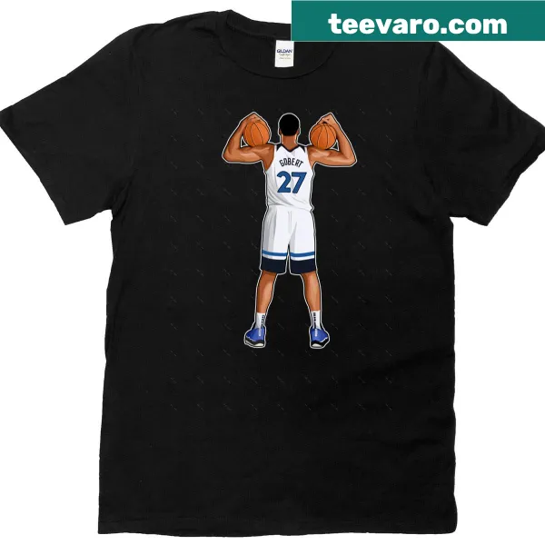 Oversized T-shirt featuring an action portrait of Rody Gobert