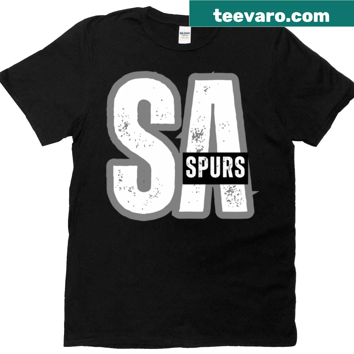 T-shirt featuring the San Antonio Spurs Basketball Club logo and design. — on a men's t-shirt