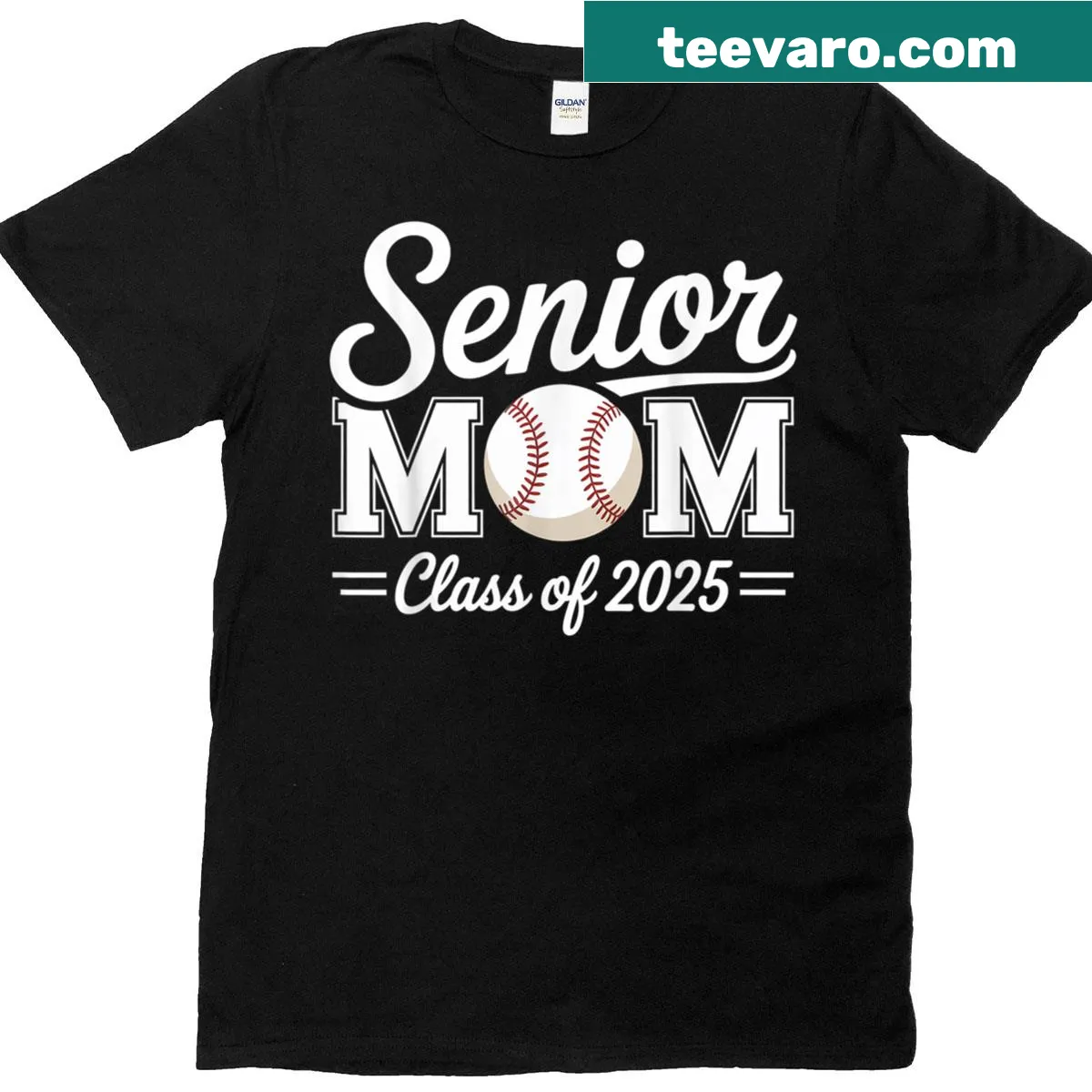 T-shirt for moms of senior baseball players, Class of 2025 design — on a men's t-shirt