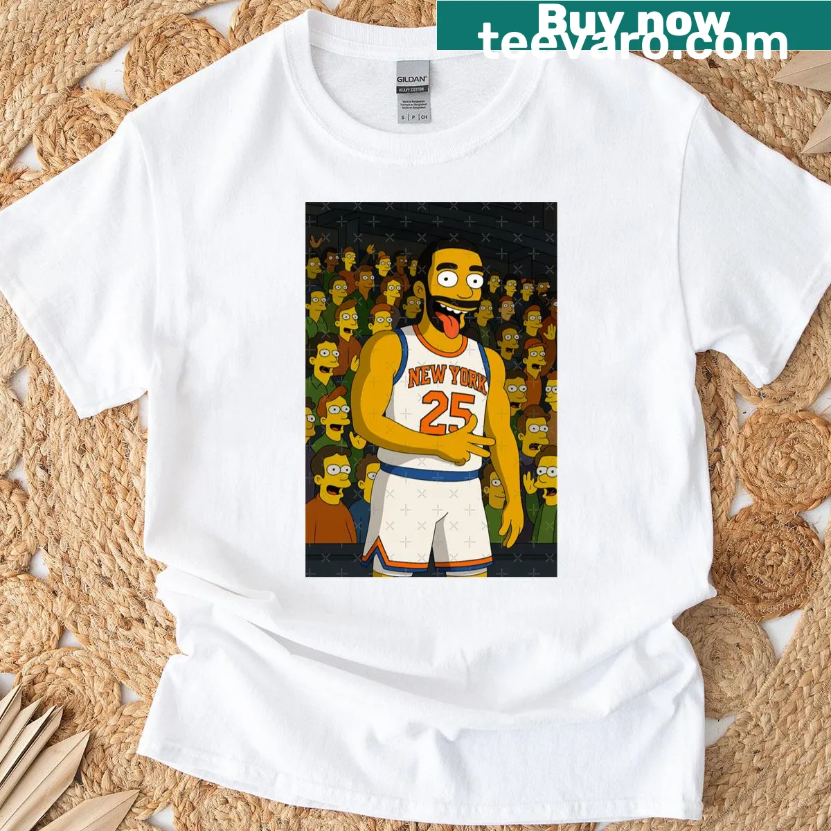 Sideshow Mikal Knicks T-shirt featuring fun illustration — on a men's t-shirt