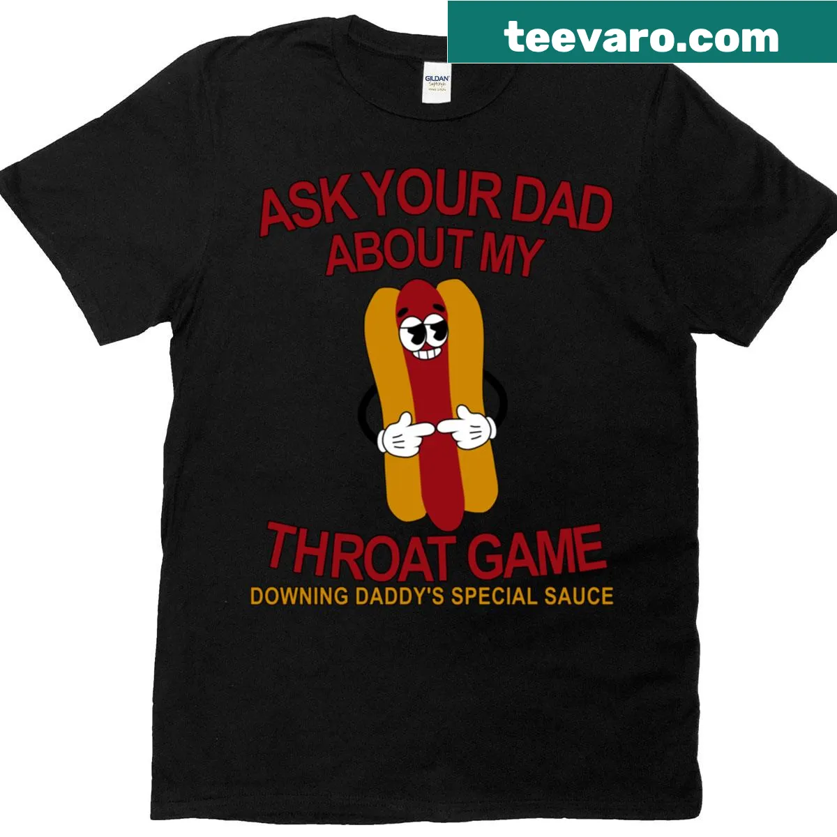 Oversized T-shirt featuring a playful food-themed graphic — on a men's t-shirt
