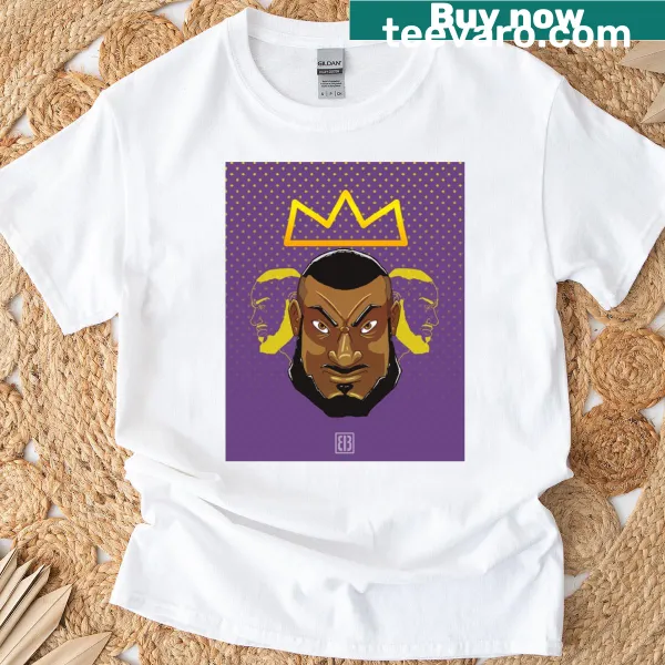 Graphic T-shirt dedicated to King James with bold typography.