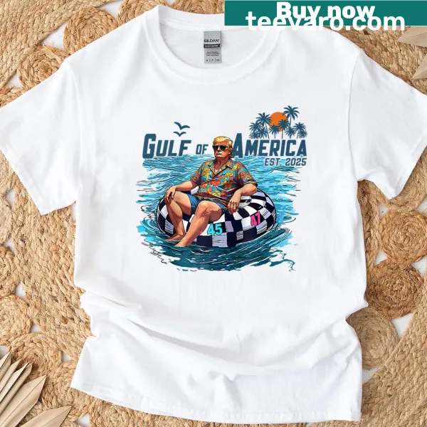 Raglan baseball tee featuring Trump Gulf Of Usa America Since 2025 text