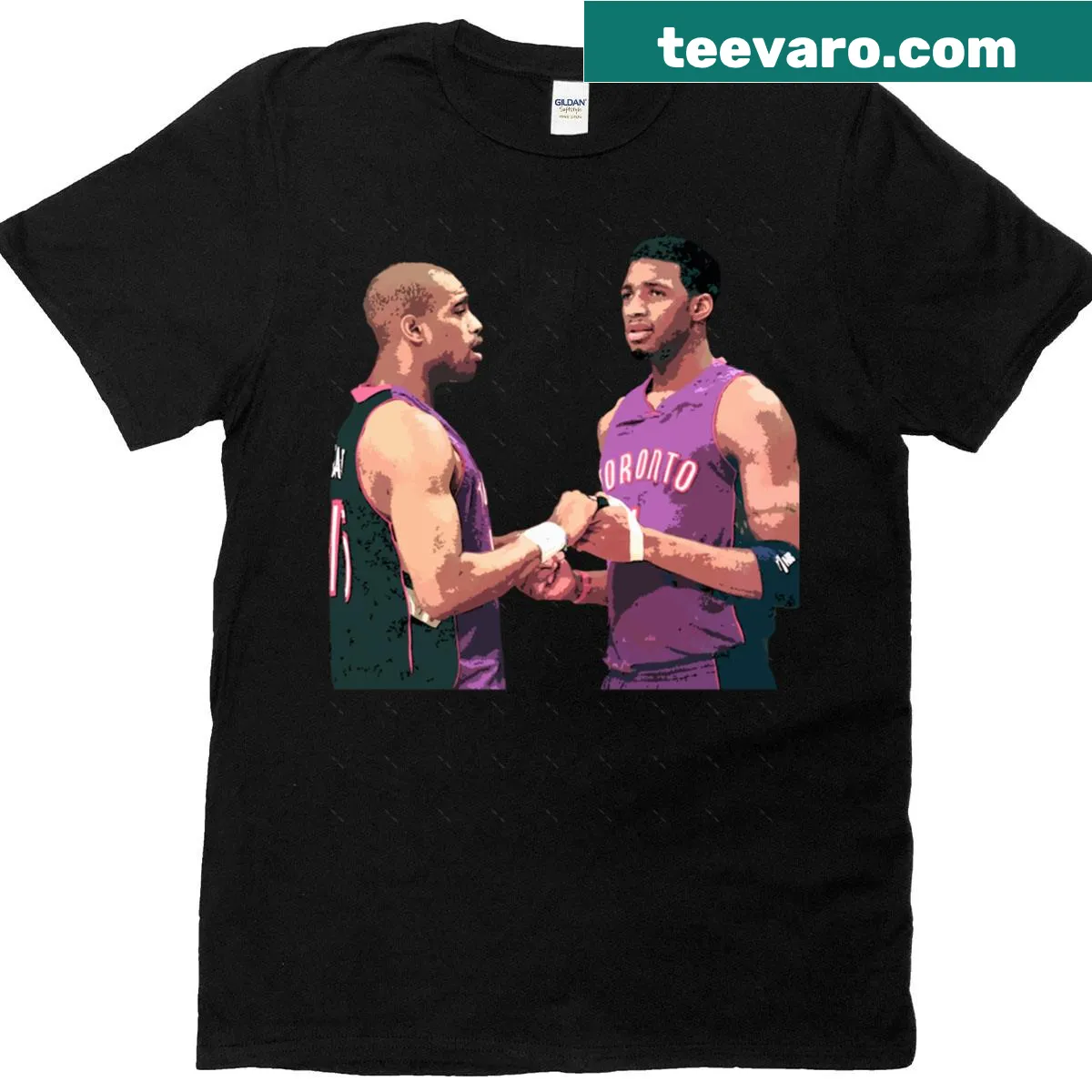 Oversized T-shirt honoring Vince Carter and Tracy McGrady — on a men's t-shirt