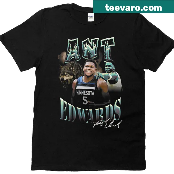 Vintage bootleg design T-shirt featuring Anthony Edwards