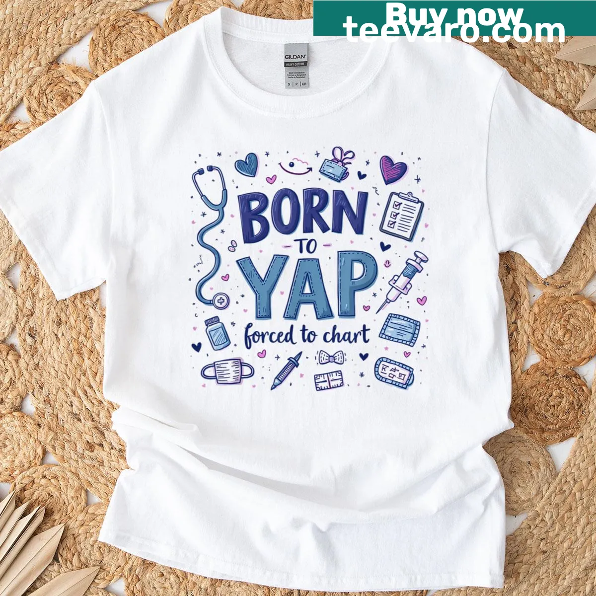 Vintage-inspired t-shirt for nurses with a funny saying — on a men's t-shirt