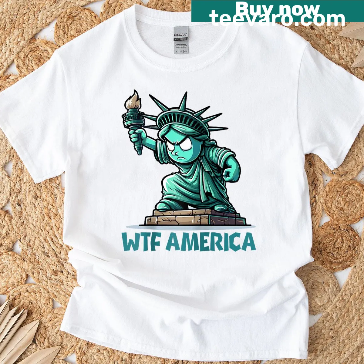 Sarcastic anti-Trump political baseball tee — on a men's t-shirt