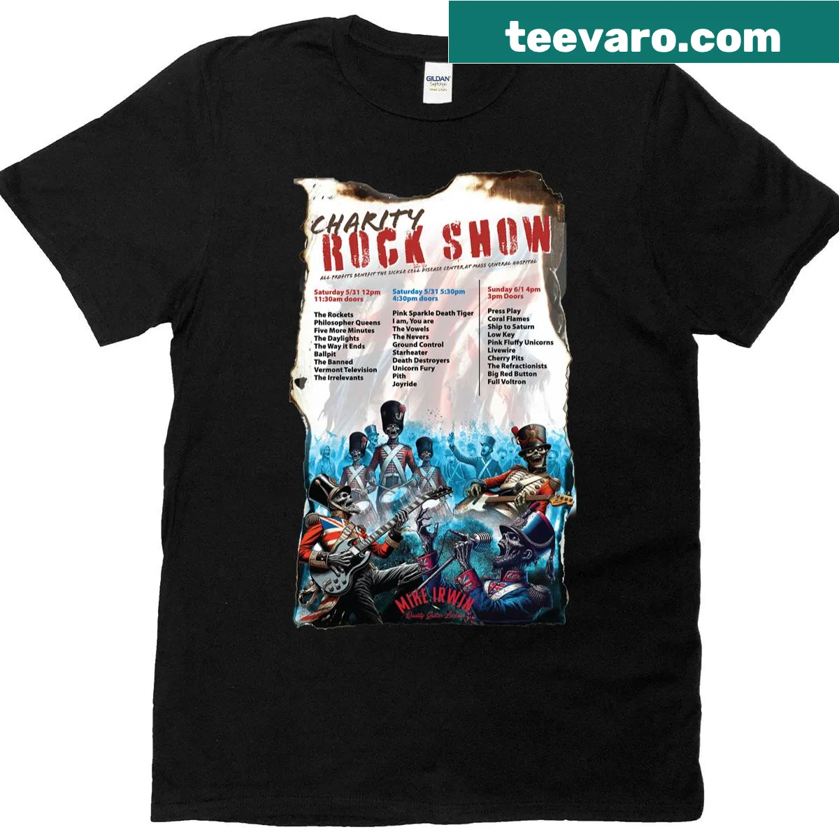 Commemorative T-shirt for a special edition show with unique graphics — on a men's t-shirt