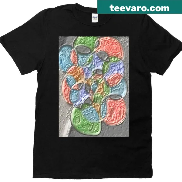 Oversized t-shirt with cartoon alien heads design