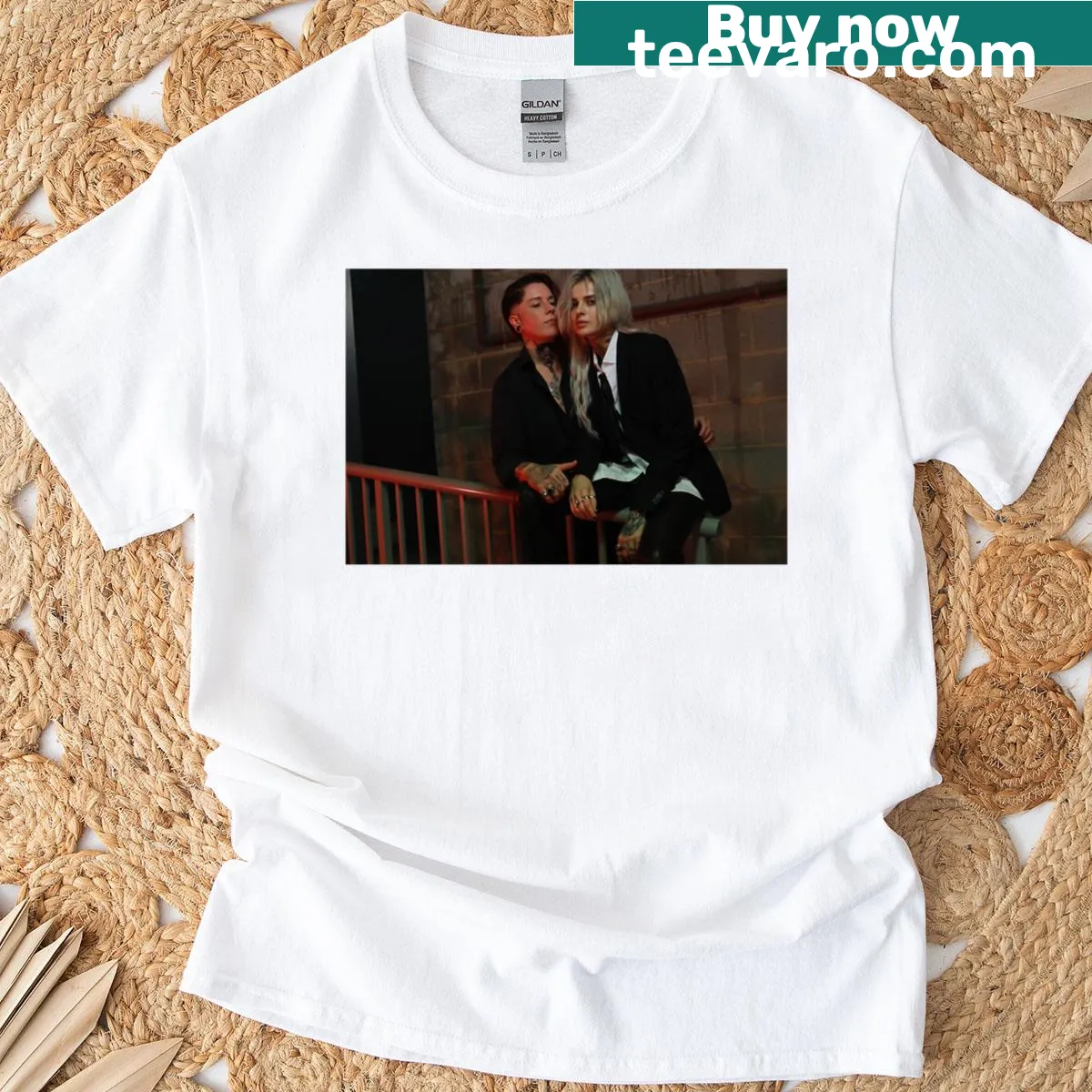 Grunge t-shirt featuring abstract self-portrait by Adi Aimi — on a men's t-shirt