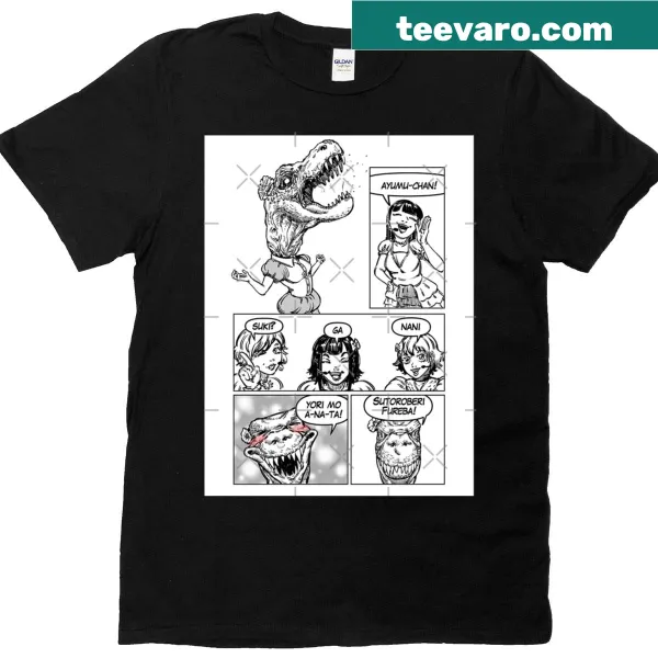Ayumu-chan Panel T-shirt featuring playful cartoon design