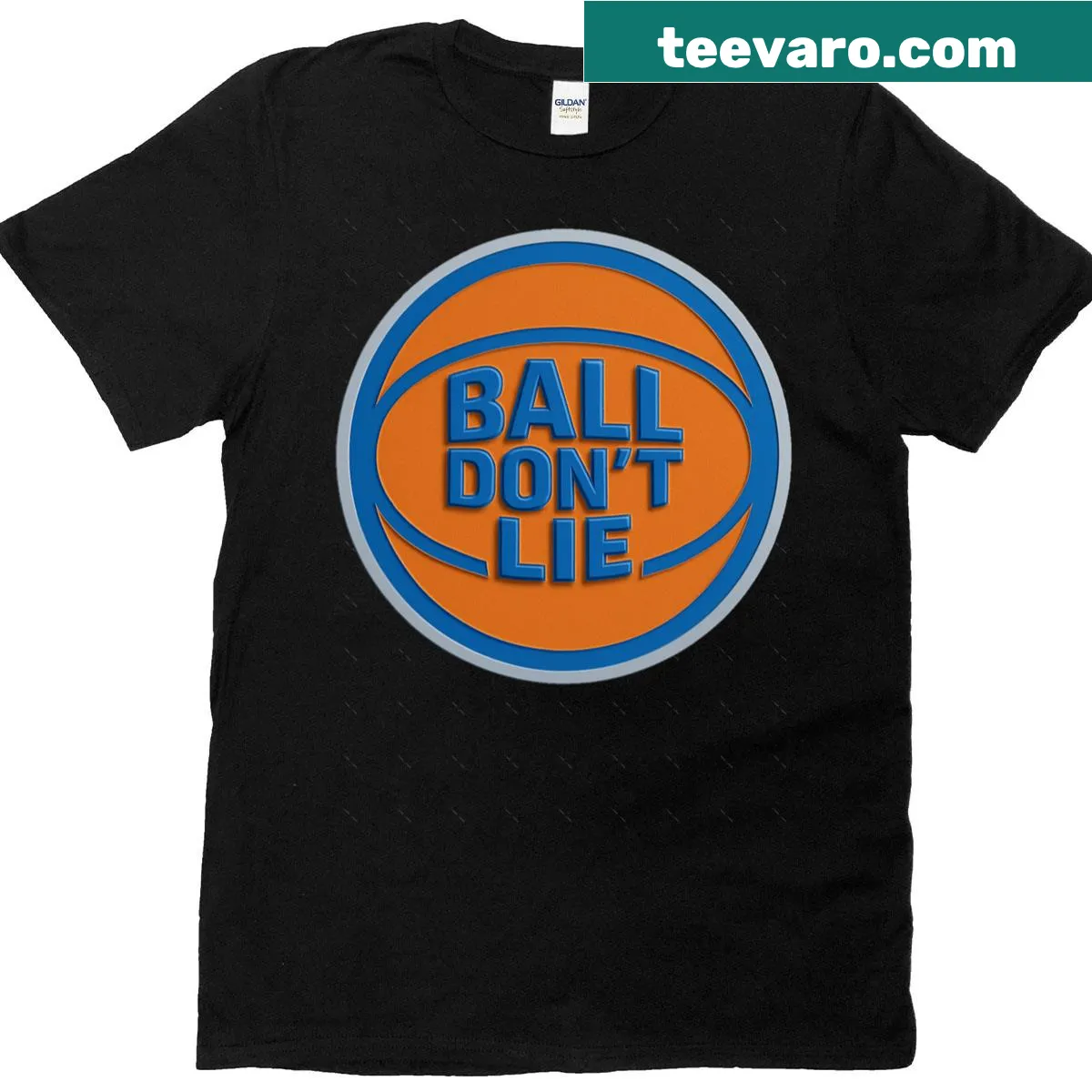 BDL Knicks logo on an oversized T-shirt — on a men's t-shirt