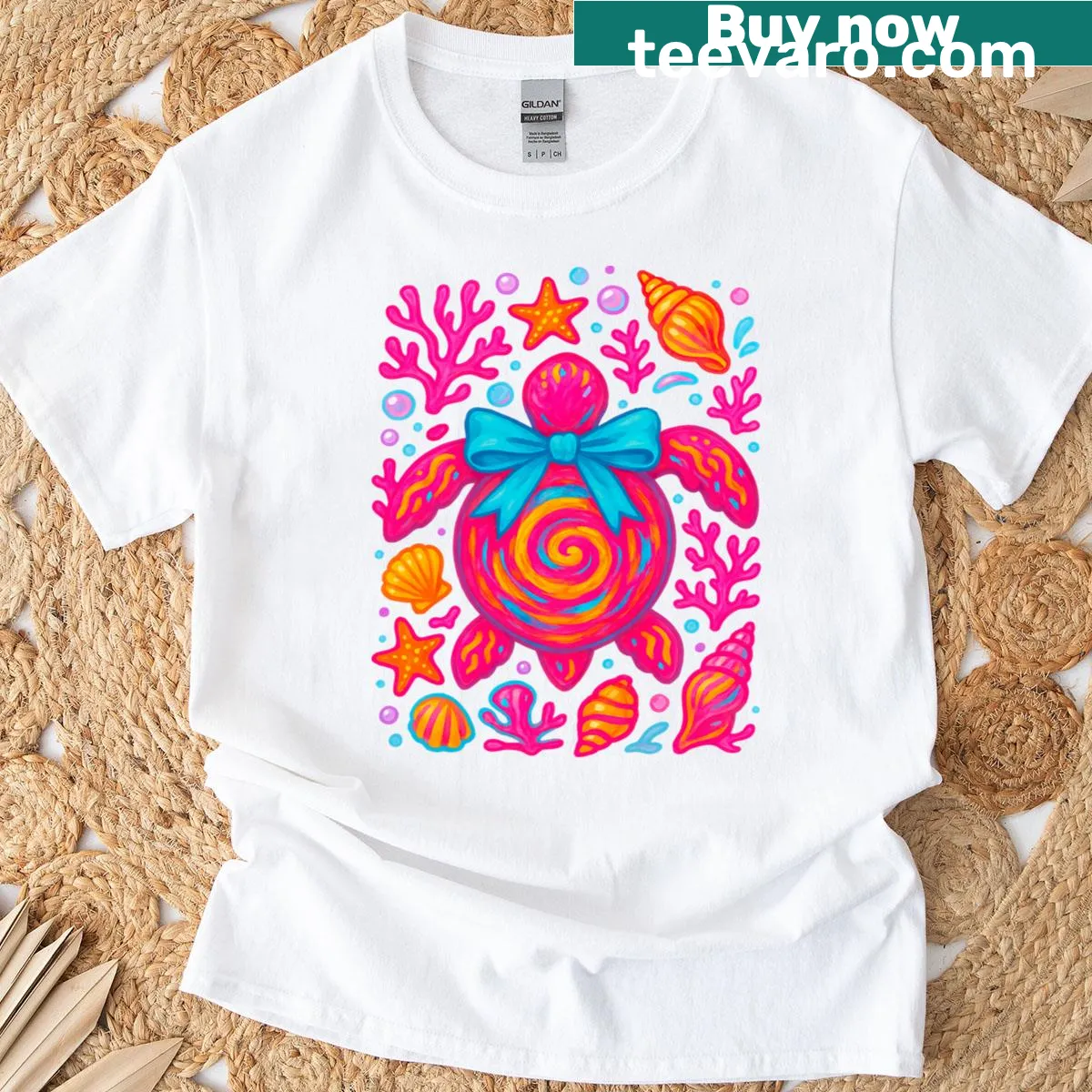 T-shirt featuring a design that embodies beach vacation vibes — on a men's t-shirt