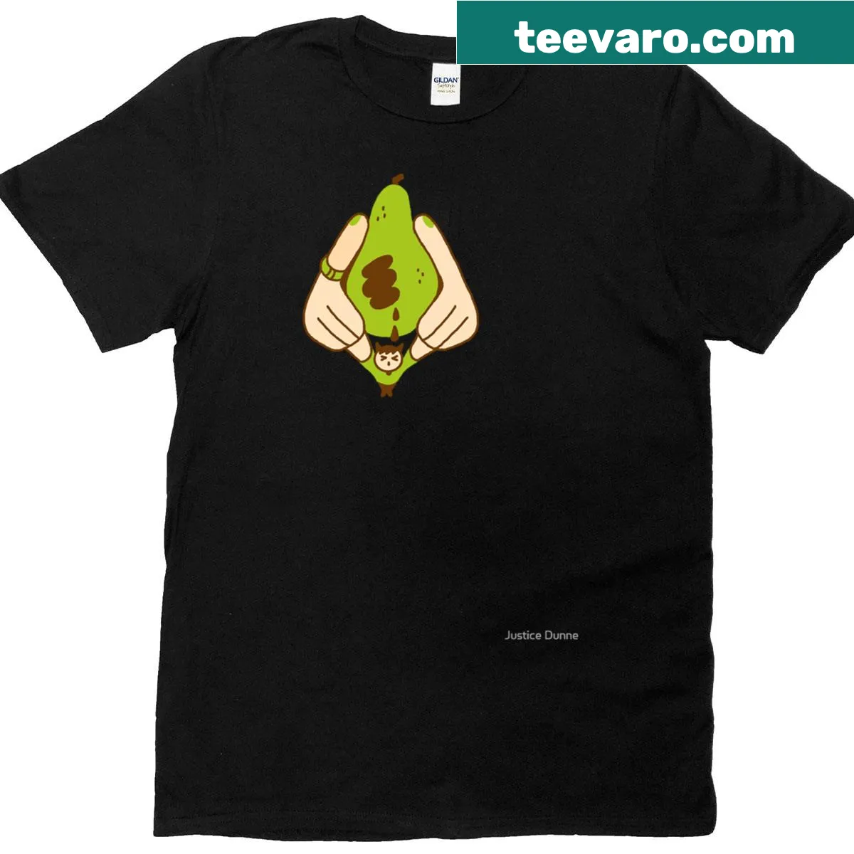 Big Pear t-shirt featuring a cheerful cartoon pear graphic — on a men's t-shirt