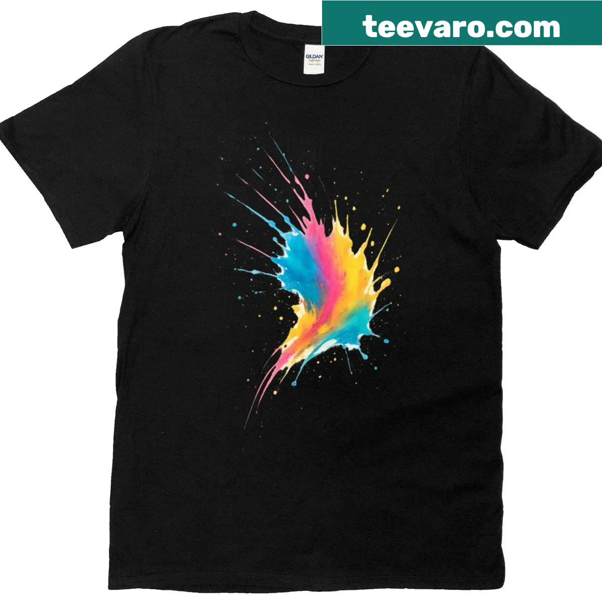Oversized T-shirt with bold, abstract typography design — on a men's t-shirt