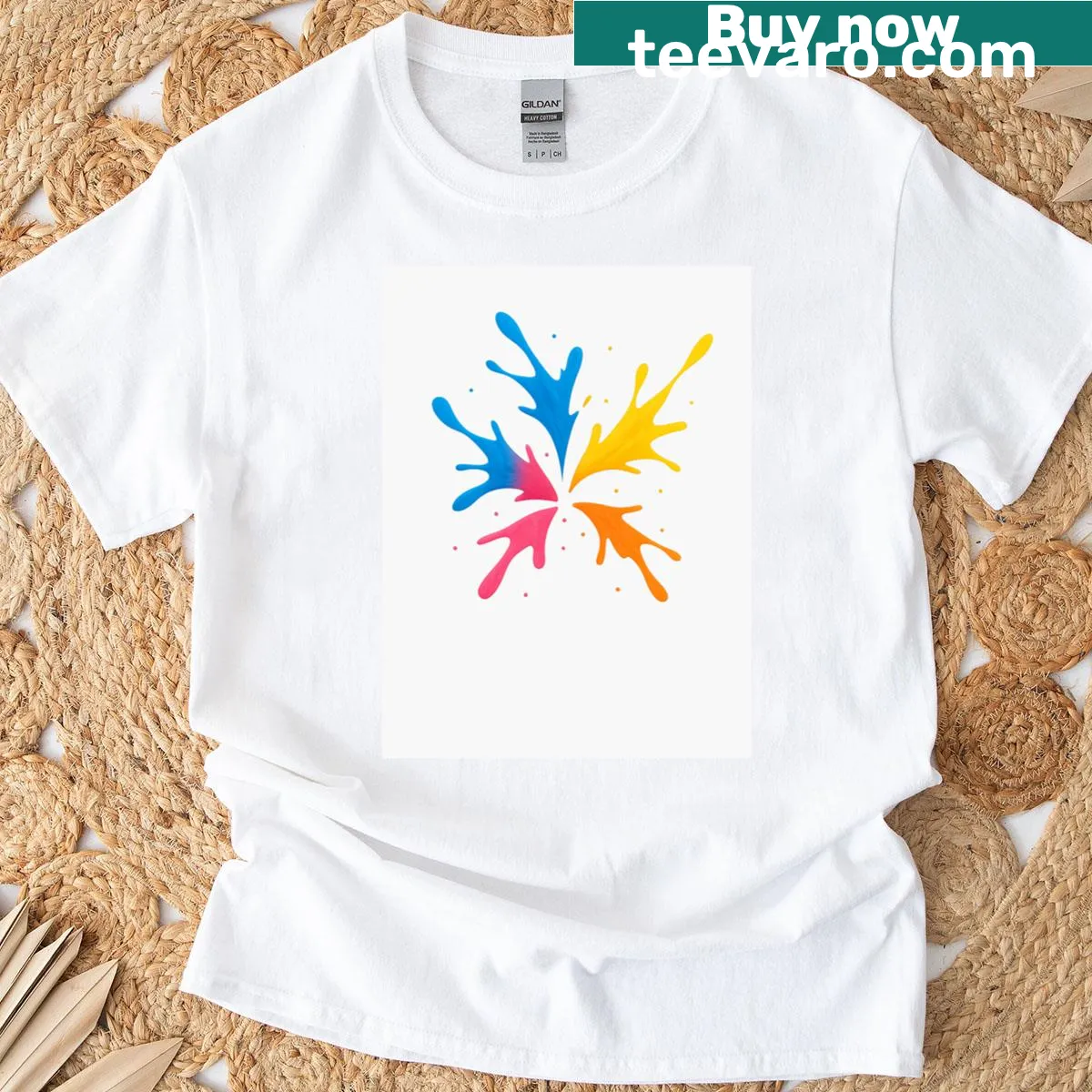 Minimalist T-shirt with abstract design symbolizing creativity — on a men's t-shirt