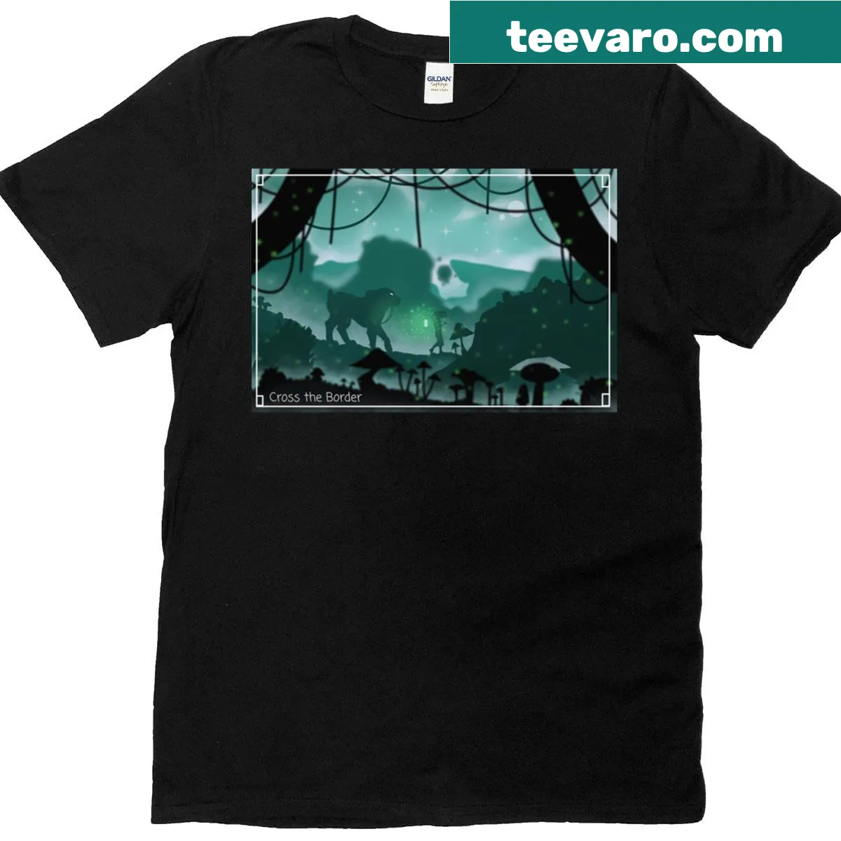 Adventure-themed graphic on an oversized T-shirt encouraging travel. — on a men's t-shirt