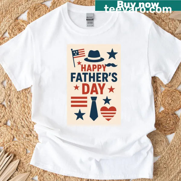 Sentimental Fathers Day T-shirt with heartfelt typography