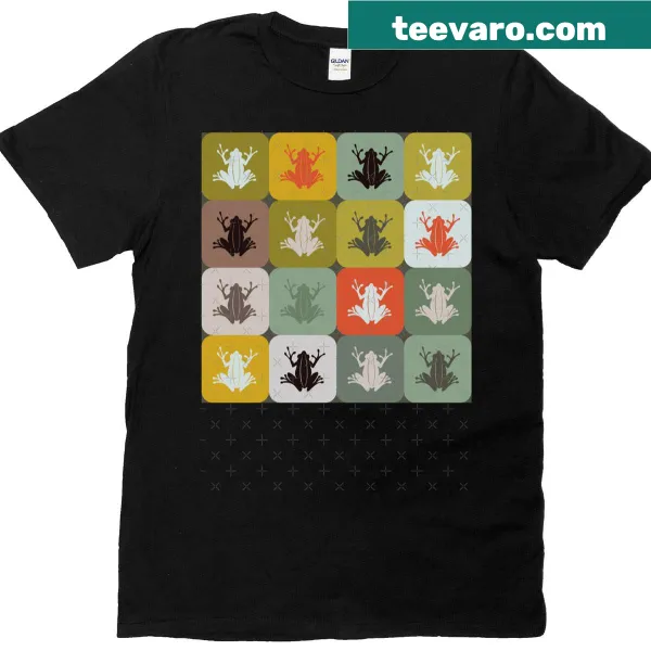 Oversized T-shirt with retro frog checker pattern